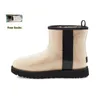 Designerstiefel Winter Damenschuhe Schneestiefel Plüschfell Schaffell Wildleder Gummi 35-40