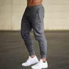 Calças masculinas outono casual joggers sweatpants cor sólida magro ativo calças esportivas outwear cordão masculino