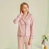 Женская одежда для сна S-XL Pink Lady 2 шт. Пижамные комплекты Сексуальный костюм с надрезом Пижамы Двубортные рубашки Пижамы Повседневная одежда для дома Ночная одежда Домашняя одежда zln231116