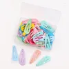 Accessoires pour cheveux 50 pièces/boîte, Mini Clips pour enfants, pince à cheveux en métal, couleur unie, épingles à cheveux pour bébés, Barrettes colorées