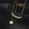 Collane con ciondolo EYER Collana doppia cuore semplice casual di alta qualità Decorativa quotidiana per accessori gioielli da donna Regalo di Natale