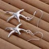 Boucles d'oreilles pendantes en argent Sterling 925, pendentif étoile de mer pour femme, cadeau de fête de mariage, bijoux à breloques