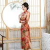 Ubranie etniczne Elegancka Cheongsam Women XL Chinese Sukienka retro średniej średniej ulepszona długa matka