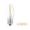 Bulbs Warm White E12 Base Replacement Clear Plastic For Indoor Outdoor Wedding Light String