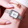 Dameshorloge luxe horloges van hoge kwaliteit designer Limited Edition quartz-batterij rechthoekig 21 mm roestvrijstalen horloge