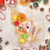 Pratos Árvore de Natal Placa de Charcutaria De Madeira Xmas Sobremesa Prato de Doces Queijo Aperitivo Bandeja Bloco de Açougueiro Servindo Prato