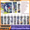 Original UZY Crystal 10000 puff Disposable E Cigarettes Airflow Control Device puff 10000 RGB Light 0% 2% 3% 5% Optional 10K Puffs Vape Pen kit