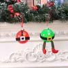 Рождественские украшения 2pcs дерево подвесной кулон смешные Diy Elf пластиковые рождественские рождественские игрушки для торгового центра домашнего офиса (красный)