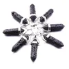 Ожерелья с подвесками Шестиугольная призма Черный лавовый камень Ожерелье Ароматерапия Эфирное масло на диффузор Подвеска Ювелирные изделия Drop Del Dhgarden Dhbo8