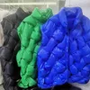 BottegassVenetas Chaquetas de plumón tejidas de alta calidad Chaleco tejido verde de marca de moda para hombres y mujeres con el mismo estilo pareja cuello alto engrosamiento diseño de nicho nuevo