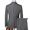 Costumes pour hommes Blazers Shenrun Hommes Printemps Automne Business Formel Casual 3 Pièces Costume Slim Party Prom Mode Mariage Marié Banquet Gris Marron 231116