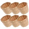 Dinnerware Sets 6 Pcs Bamboo Mini Flower Basket Baskets Decor Serving Woven Household Storage Decorative Holder Desktop