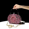 Sacs de soirée Emerald Purse Vert Pour Luxe Prom Party Femmes Sacs À Main Bijou Bijoux Main Rose Sac D'embrayage Dîner Diamant 231115