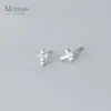 Stud Earrings Modian Genuine 925 Sterling Silver Fashion Cross With Zirconia Push-Back Clasp For Women Fine Jewelry