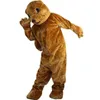 Costume da mascotte marmotta marrone di Halloween, costume da personaggio dei cartoni animati, completo per adulti, compleanno, Natale, carnevale, vestito operato per uomo donna