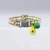 Hundhalsar Pet Cat Collar Candy Avocado Pendant Plaid Bell Cartoon Halsband Justerbar för små tillbehör