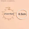 Anklets Boho Anklet Foot Chain Summer Bracelet Tassel Star Crystal Pendant Charm Anklet Sandals Barefoot Beach Foot Bridal Jewelry J022L231116