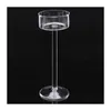 tall long stem clear glass tea light pillar candle holder 3 size set for Wedding Party Home Decor