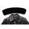 Herrjackor Idopy Men's Winter Faux Leather Jacket Fleece Fodrad Plus Size M4XL Varma förtjockas långvarig pu och kappa päls krage 231115