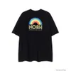 Vêtements de mode de créateurs T-shirts de luxe T-shirts Tendance Br Noah Première génération Cross Rainbow Print Casual Loose Summer Couple T-shirt à manches courtes
