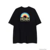 Designer Fashion kleding Luxe T-shirts T-shirts Trend Br Noah Eerste generatie Cross Rainbow Print Casual losse zomerpaar T-shirt met korte mouwen