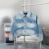 Men's Plus Size Coat Casual Letter Printed Embroidery Pattern Jacket and Loose Denim Jacket Windproof and Sunscreen Unisex s13u16