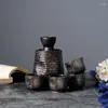 Kalça Şişeler Japon tarzı retro sake pot fincanları Set Yaratıcı Seramik Kişiselleştirilmiş El Yapımı Şarap Şişesi Bar Hediye Botellas Ev İçecek Yazıları