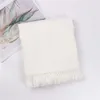 Couvertures bébé poussette pare-brise couverture couverture gland évider lit tricot jeter canapé décoratif à la maison