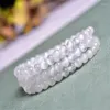 Filo di perle di selenite Bracciale multistrato Bianco Guarigione Equilibrio Aura Buddha maschile e femminile Prega