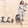 Strollers# Baby Stroller 3 In 1 High Landscape Baby Kar kan zitten kan draagbare Puinhoop Baby Cradel Infant Carrier Gratis Q231117