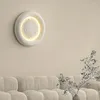 Wall Lamp Round Moon LED Light 3 Changeable Dimmable Sconce Drop Art Deco For Bedroom Foyer Aisle Restaurant Resin