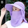 Chapeaux à large bord été femmes chapeau soleil crème solaire plage mode grand bord visage pliant UV voile extérieur casquette Wuman voyage travail