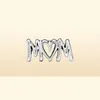 Nieuwe aankomst 100 925 Sterling Silver Mom Script Charm Fit originele Europese bedelarmband mode sieraden accessoires1366867