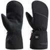 Gants de ski Gants chauffants électriques Gants chauffants pour les mains Gants de ski chauffants en cuir PU double face Température à 3 vitesses pour le camping en plein air Randonnée 231116