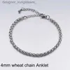 Anklets Stainless Steel Anklets For Women Beach Foot Jewelry Leg Chain Ankle Bracelets Men or Women Holiday Accessories 2019 NewL231116