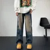 Jeans voor heren Jeans Amerikaanse High Street Retro Heren gewassen broek Y2k Harajuku Hip Hop Losse jeans Koppels Casual Joker Straight Wijde jeans 231115