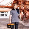 Men's T Shirts Summer Work For Men Reflective Short Sleeve Polo Button Up Shirt Mens Two Tone Workwear Safety T-shirt Construction