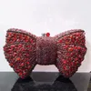 Evening Bags est GreenBlack Clutch Purse Bow Luxury Diamond Women Red Clutches Wedding Bridal Bag Stones Handbags 231115