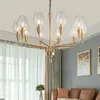 Chandeliers Modern Art Deco Chandelier Living Room Lustre Vintage High Quality El Guest Bedroom Glass Lamp Gold