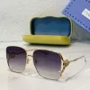 Armação de metal oversized mulheres designer óculos de sol clássico braço logotipo metal perna lentes ópticas Occhiali da sole da donna firmati di lusso con montatura oversize 1321