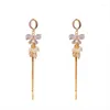 Stud Earrings Retro Elegant Butterfly Pearl For Young Girls Personalized Long Tassels Women's Fashion Wedding Jewelry