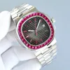 Watch Watch Womens Colorful Diamond Dial Automatic Movement Sports Stainless Steel Bracelet Designer Watch for Men