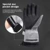 Ski Gloves Winter Ski Heating Gloves Cycling Gloves Waterproof Moto Gloves Touch Screen Cotton Hand Warmer 4000mah Electric Thermal Gloves 231116