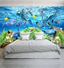 3D Custom Wallpaper Underwater World Marine Fish Mural Room TV Backdrop Aquarium Wallpaper Mural77031722269647