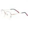 Sonnenbrillenrahmen Belight Optical Männer Frauen Titan Halb Randlos Cat Eye Retro Vintage Brillengestell Rezeptlinse Brillen 185743