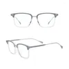 Zonnebrilmonturen Belight Optical Heren Dames Zakelijke stijl Titanium Half randloos ontwerp Brilmontuur Brillenglazen met sterkte DRX2085