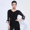 Stage Wear H2645 Latin Dance Tops Women Adult Practice Clothing Female Spring Style Square Professional Performance Costumes