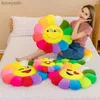 Pillows Flower plush cushion Soft and comfortable sunflower pillow Children's bedroom decoration petal throw pillow office chair cushionL231116