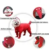 Dog Apparel Waterproof Puppy Raincoat with Hood Onesie Rain Jacket Boots Jumpsuit Poncho for Small Dogs 231116