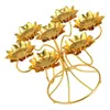Ljushållare metallhållare lotus formade bröllopstealjus ljusstake blommor form